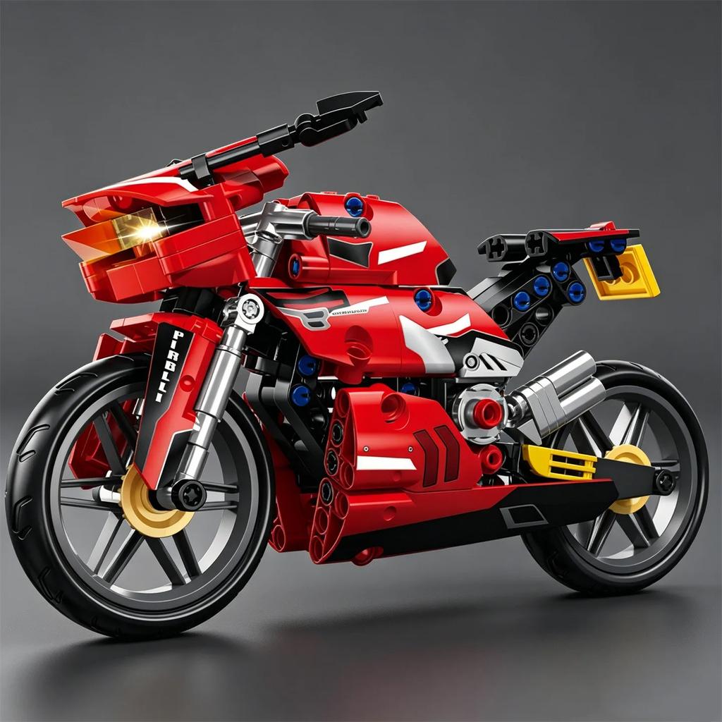 New City Series Motorcycle World Sports Car Building Blocks Motorcycle Supercar Small-Scale Model Toy