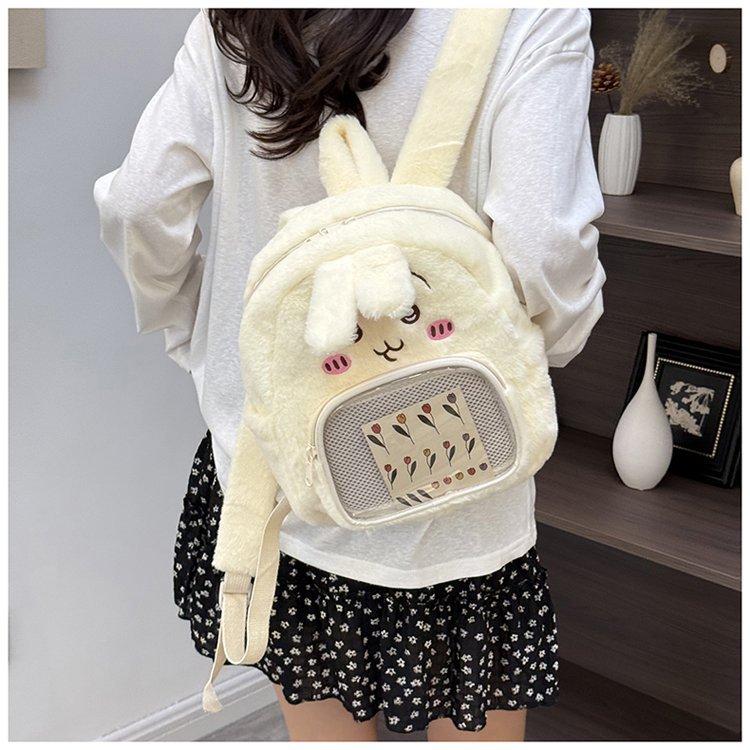 Schoolbag1011 Winter New Plush Doll Backpack Fashion Playful Cute Cartoon Animal Backpack Grab Doll