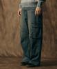 RAYFIKERS Double Knee Cargo Cutout Denim Pants Mq5Du531_Indigo