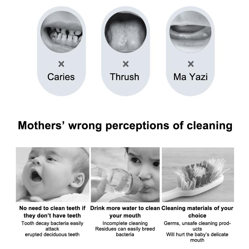 30 Adet/Kutu Bebek Dil Temizleyici Tek Kullanımlık Gazlı Bez Diş Fırçası Kağıt Çubuk Ağız Temizleyici Fırça Yenidoğan Ağız Bakımı Çubuk Diş Bakımı