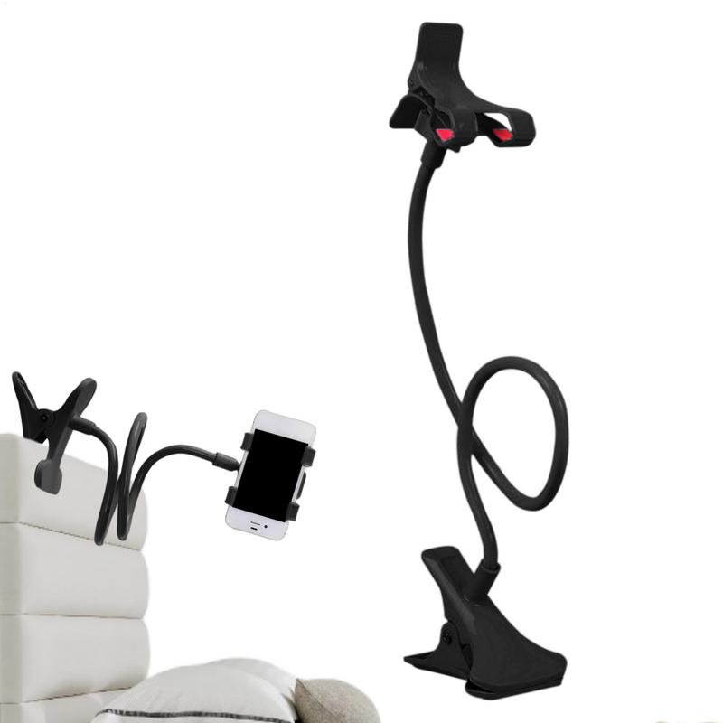 360 Degree Adjustable Lazy Stand Mobile Phone Holder Universal Smartphone Clamp Claw Clip Flexible Rod Articulate Support Bracke