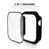 WANLONFENG For Apple Watch Series 10 46mm Watch Case PC Frame with Tempered Glass Screen Protector