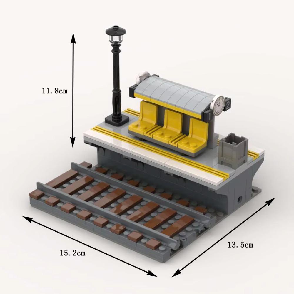 MOC Train Carriage Model, Rail Transport Vehicle, Coal Transport Vehicle, Rail Lift Pole Indicator Light, Train Accessories