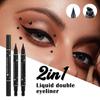 Big Seal Stamp Liquid Eyeliner Pen Waterproof Fast Dry Black Eye Liner Pencil with Eyeliner Cosmetic Double-ended Eyeliner
