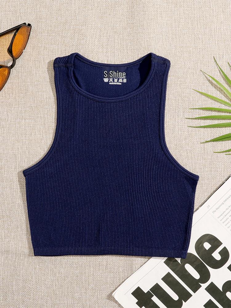 Nahtloses Sport-Yoga-Top - Feuchtigkeitsableitendes & Atmungsaktives Fitness-Tank aus Nylon