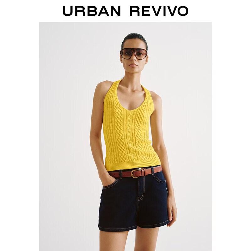UR Women s Halter Backless Twist Knit Sweater L