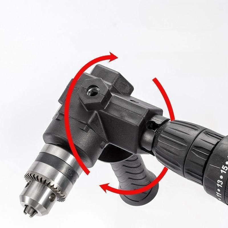 Portable 90° Right Angle Drill Adapter Impact Chuck Corner Extension Tool for Tight Space Drilling
