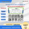500PCS Cross Internal & External Tooth Washer Set, Stainless Steel, M2.5-M12