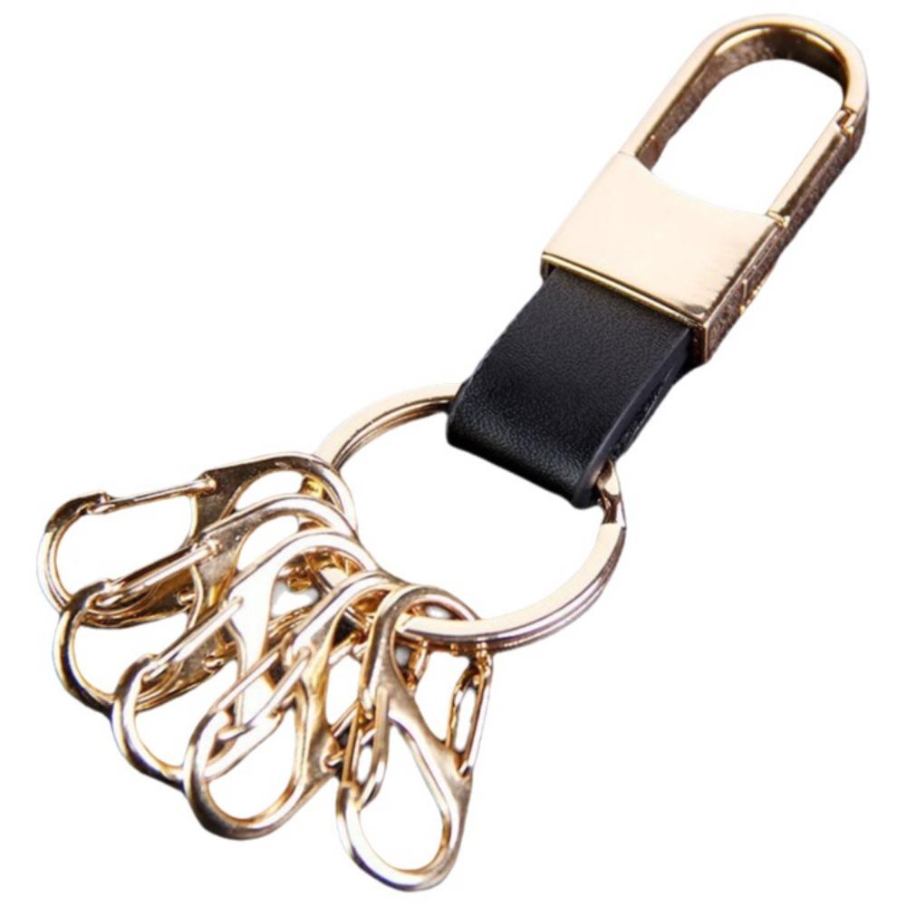 Minimalist Men's  Leather Car Key Ring Durable Car Key Holder Waist Hanging Key Chain  Party Gift