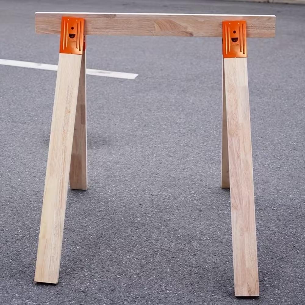 Steel Sawhorse Brackets for Carpentry Workbench Table Holder Support Clamp Woodworking Accessories DIY Tools