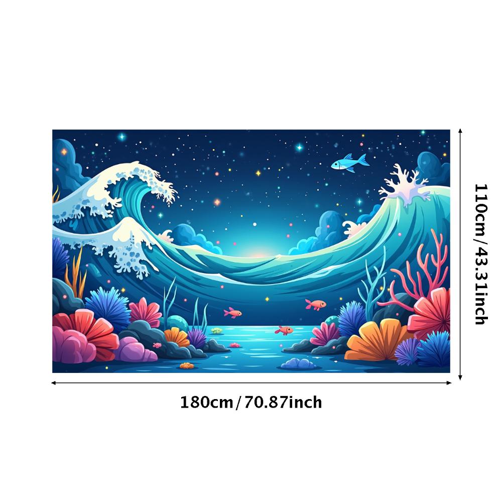 

Ocean Display Vibrant Mural Themed Murals Eye-catching Design for Party
