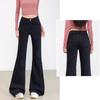 Beautiful Wardrobe Women's Black High-Waist Fleece-Lined Flare Jeans
