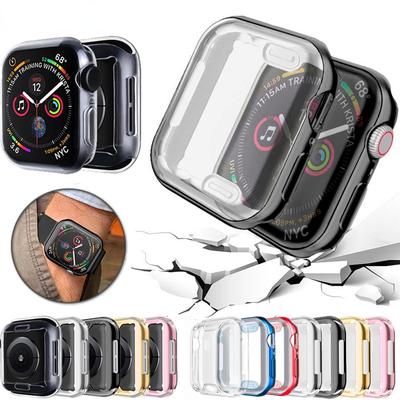 360 Slim Watch Cover for Apple Watch Case 7 6 SE 5 4 3 2 1 42MM 38MM Soft Clear TPU Screen Protector for iWatch 4 3 44MM 40MM