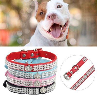 Pet Necklace Fashionable Neck Circumference Adjustable Pet Supplies Rhinestone Embedded Dog Cat Choker Collar for Christmas