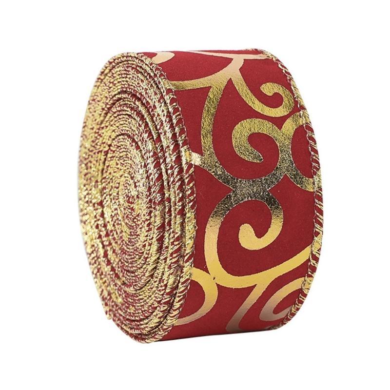 24TE Ribbons Christmas Burlap Craft Ribbon DIY Bowknot Gift Wrapping Supplies for DIY Christmas Tree Decor