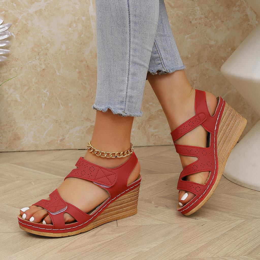 Plus Size Fashion Women Wedge Sandals Summer  Casual Platform Walking Sandals Comfortable Non Slip Beach Shoes for Woman