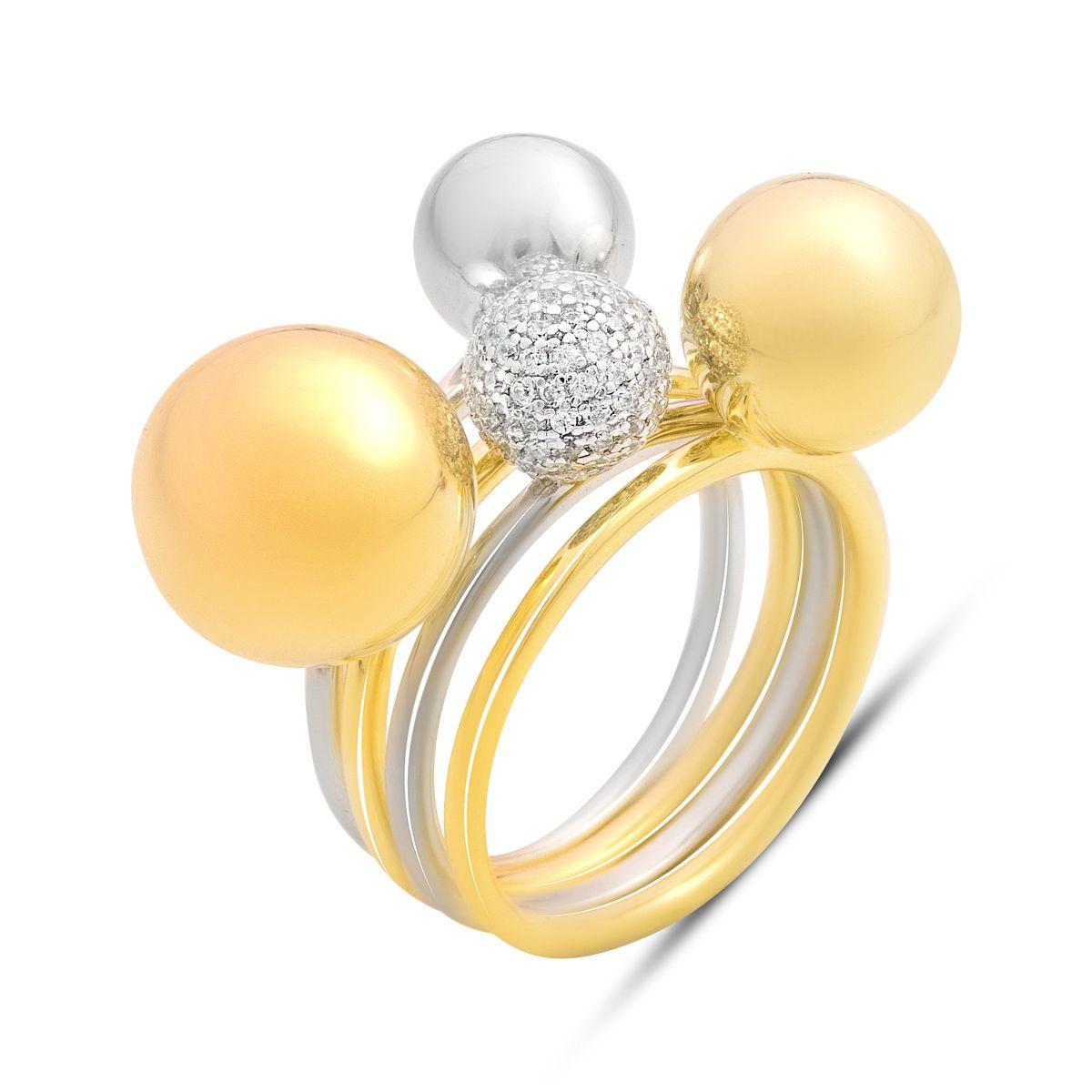 

Серебряное кольцо с фианитами, вес изделия 10,96 гр (2198208) 17.5 білий