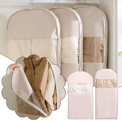 Clothing Compression Bag Down Jacket Compressed Dust Cover Wardrobe Clothes Dust Bag Visible Transparent Clothes Bag