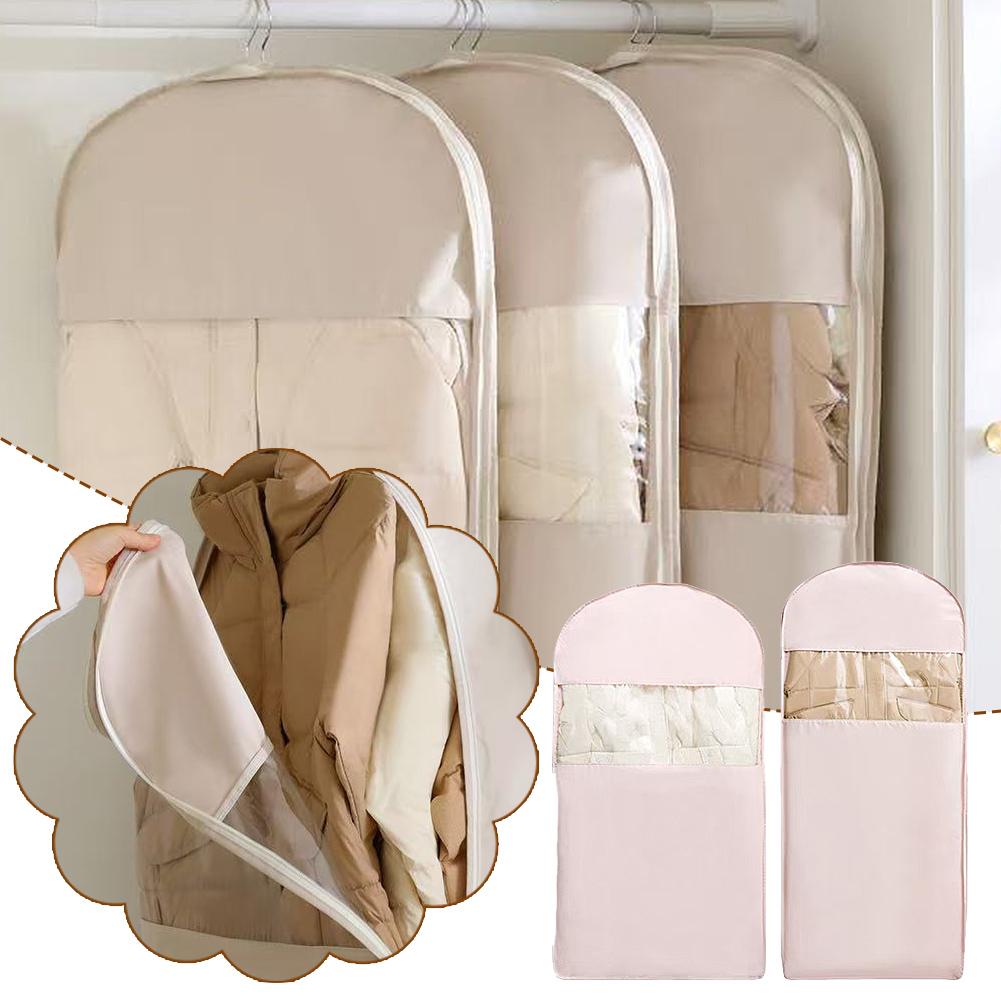 Clothing Compression Bag Down Jacket Compressed Dust Cover Wardrobe Clothes Dust Bag Visible Transparent Clothes Bag