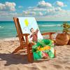Personalized Customized Proof Beach Towel with Curious George Pattern - Soft, Absorbent, Quick-drying, Perfect Swimming, Camping&bathing