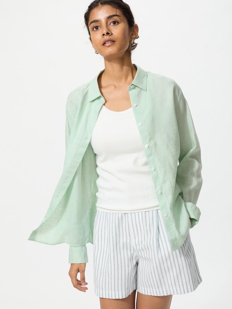 Uniqlo Premium Linen Shirt  Long Sleeve 
