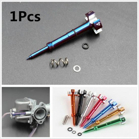 DIY Blue Metal Easy Adjust Fuel Mixture Screw Motorcycle ATV FCR Air Carburetor