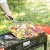 Outdoor Camping Stainless Steel Grilled Fish Net Barbecue Net Clamp Lamb Skewer Clip Double-Layer Vegetable Net Barbecue Tool