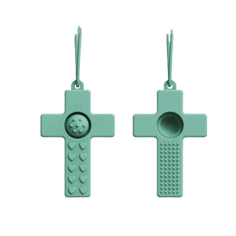 Infant Teething Sticks Children's Cross Teething Rings Baby Bubble Fun Silicone Teething Rings Toys