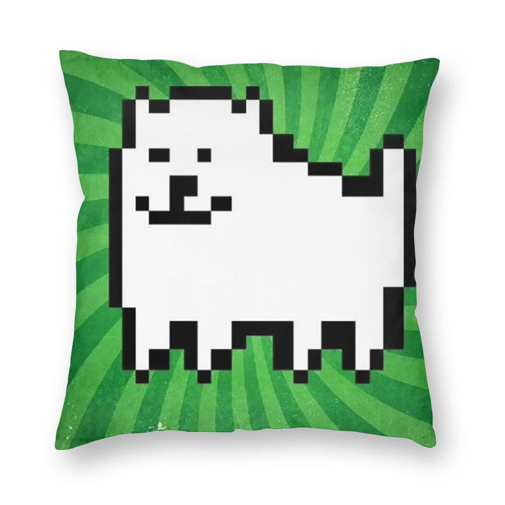 Undertale Annoying Dog Video Game Cute  Square Pillowcase Pillow Cover Cushion Throw Pillow for Home Bedroom Car