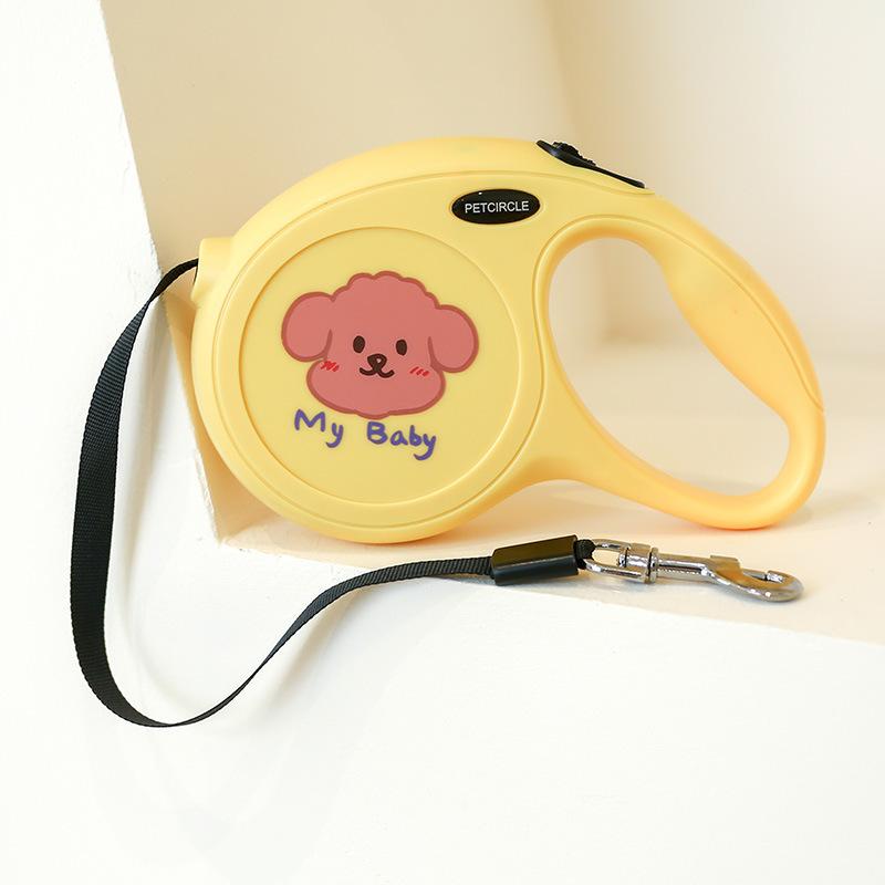 Dog leash Retractable dog leash with light Puppy dog leash Walking dog Pet travel daily necessities 5m
