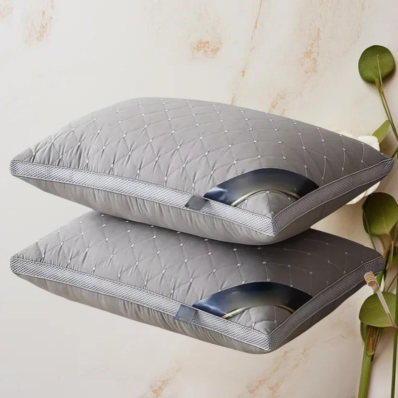 High Resilience Non-Collapsing Core Orthopedic Pillow Cervical Support Sleep Aid Student Single Pillow For Home Dorm Hotel Use