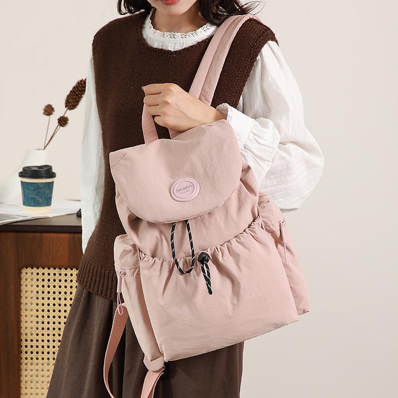 Waterproof Nylon Bag Lightweight Schoolbag Women's Travel Small Backpack