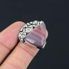 Trillion Botswana Agate Gemstone Statement Elegant Ring Jewelry 925 Silver US 8