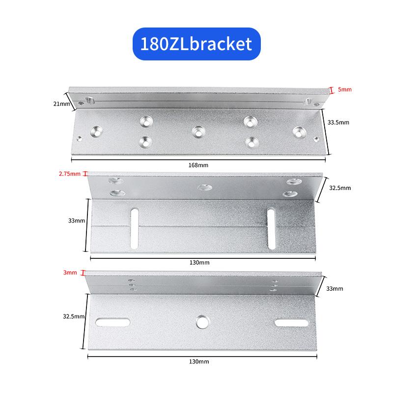 High Quality 180kg Magnetic Lock Bracket ZL Door Lock Bracket Electromagnetic Access Control System