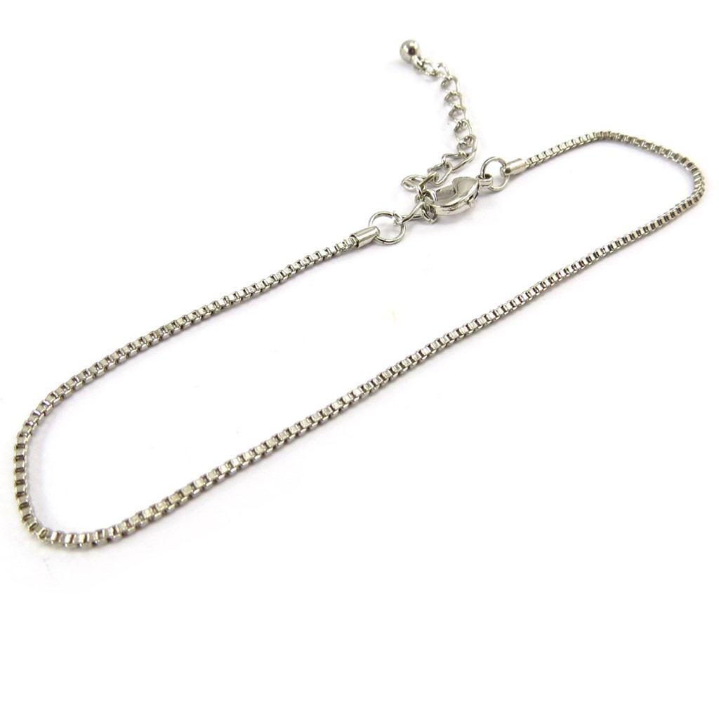 Les Trésors De Lily [K0299] - Silver 'Venetian' Ankle Chain