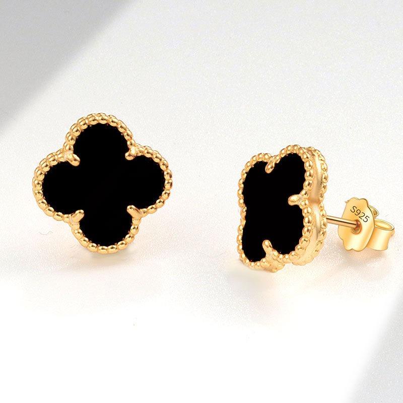Women's Four-Leaf Clover Bracelet – 18K Gold Plated with Double-Sided Mother-of-Pearl, Elegant High-Quality Accessory, Chic and Lucky Design.