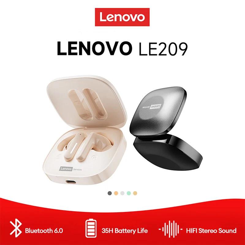 Original Lenovo LE209 Wireless Upgrade Bluetooth 6.0 Earphone Noise Canceling Sport Headphones 30H Long Battery Life Headset With Mic NEW