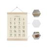 2Pieces Toddler Learning Alphabets and Number Posters with Wood Hanger Frame for Classroom and Playroom Nursery Decors