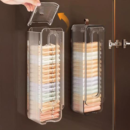 Underwear Storage Box Wall Mount Bra Undergarment Organizer Punch Free Multifunctional Socks Storage
