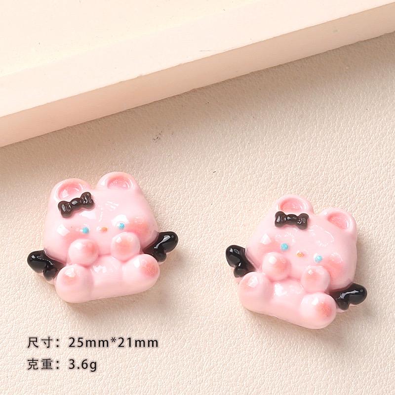 10Pcs Models Resin Cute Cartoon Rabbit Wings Series Scrapbook Diy Jewelry Hair Clips Phone Case Ornament Accessories A56