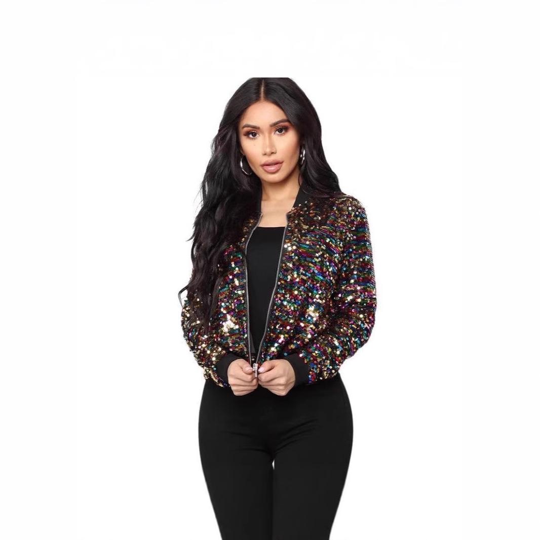 

Zipper Decor Long Sleeve Cardigan Jacket - European & American Style Small