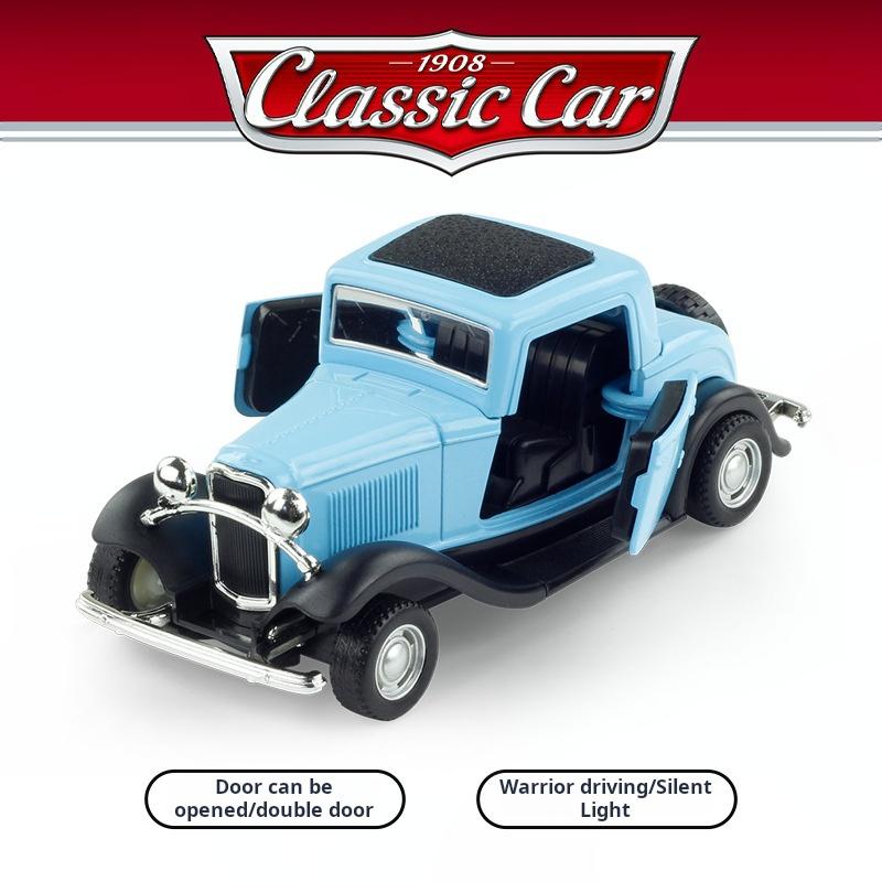 1/32 Scale Alloy Diecast Classic Ford Mustang GT 1967 GT500 Vintage Model Classic Pull Back Toy Car Miniature Vehicle Replica Kid Gift