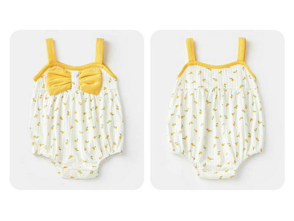 2025 Cute Summer Romper Baby Sling Jumpsuit - Fashion Wrap-around Newborn Girl Bodysuit 3657
