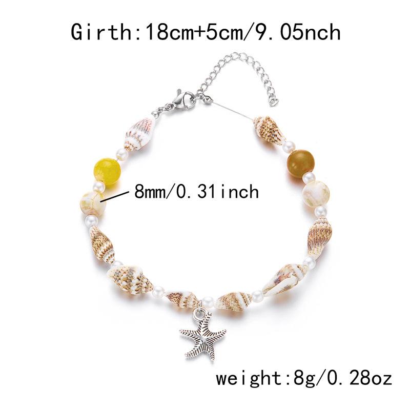 Starfish Bracelet For Women Trend Shell Beaded Bracelet Girls Summer Beach Jewelry Travel Gift