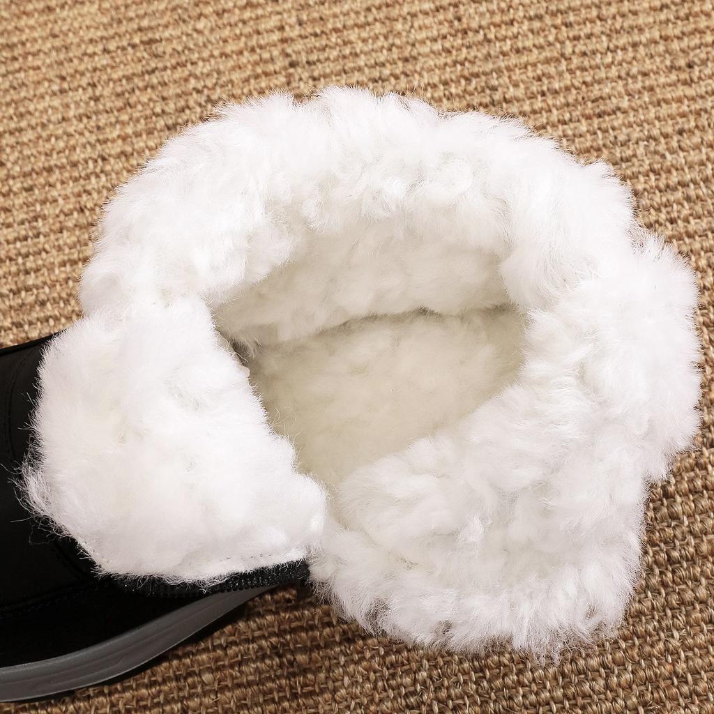 Men's Winter Warm Snow Boots Lightweight Non-Slip Water Resistant Ankle Booties Shoes Faux Fur Lining Outdoor Sport Hiking Walking Short Boot for Male