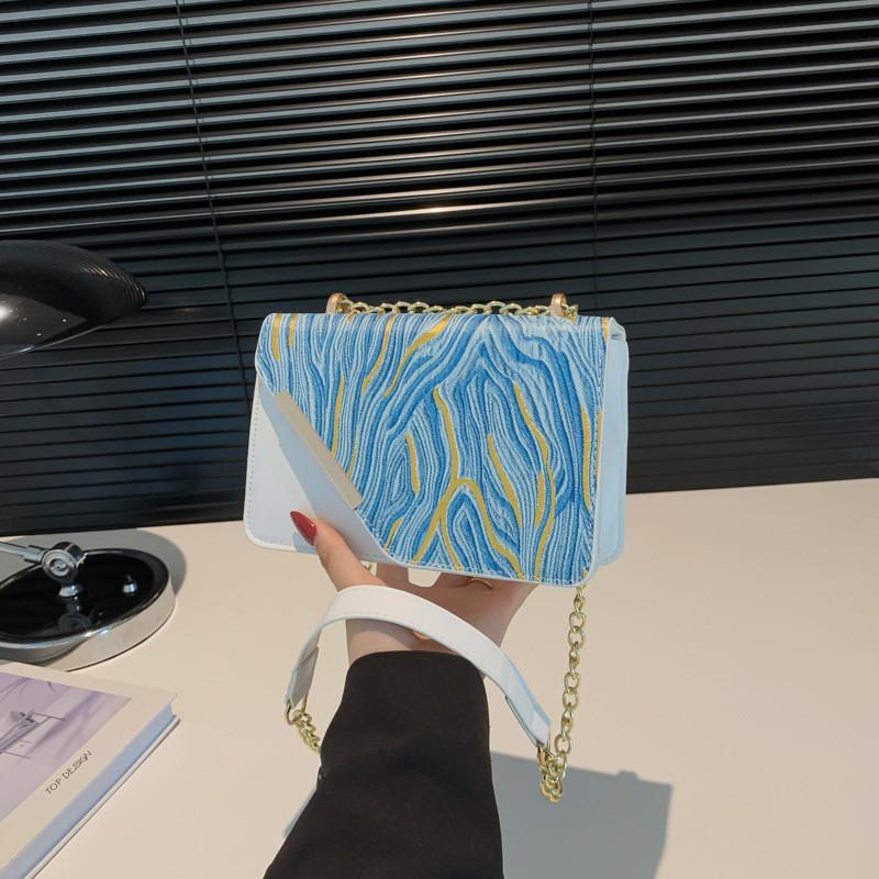 Trendsetting Single Shoulder Small Square Handbag In Black Green Magenta Blue For Fashionable Women