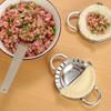 Stainless Steel Dumpling Mold and Wonton Maker, Heavy Duty Manual Dough Presser for Home Kitchen Baking, Easy to Clean Metal Pastry Making Tool Set