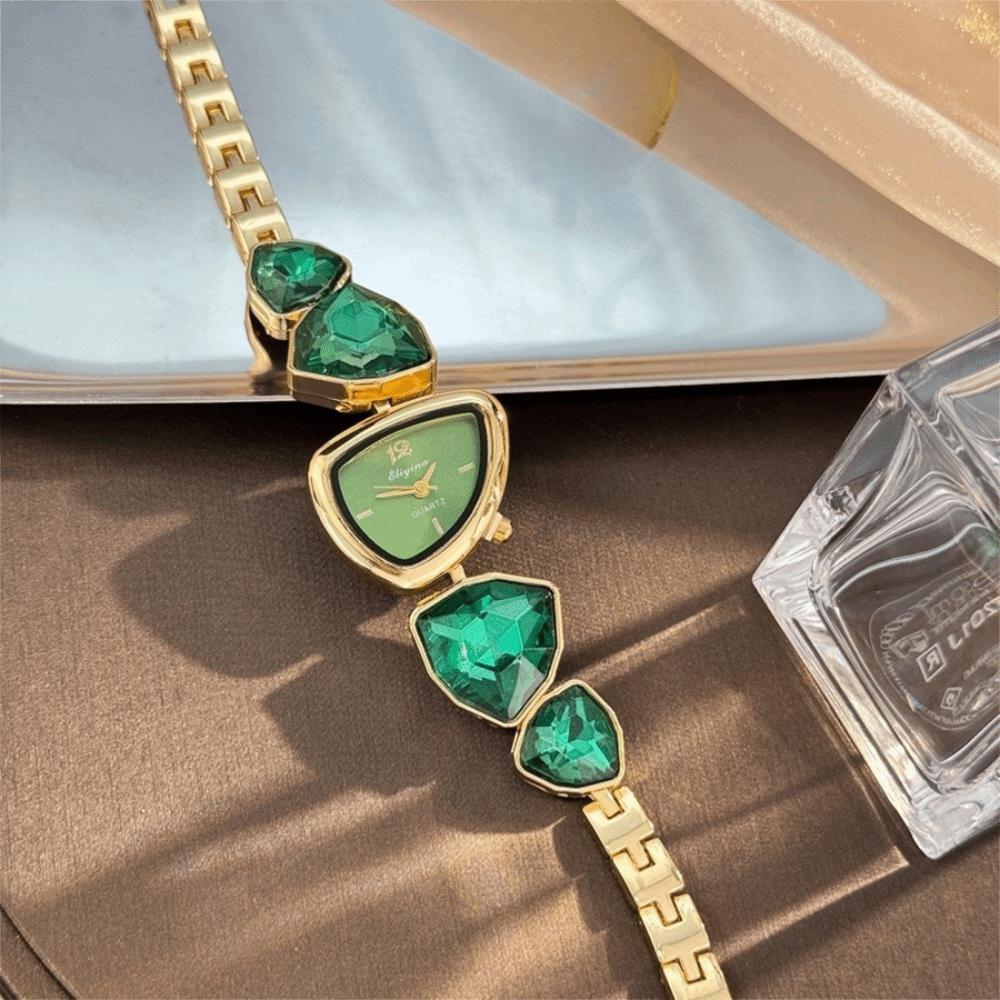 Modische unregelmäßige Damen-Quarzuhr mit Strasssteinen, buntem Zifferblatt, Armbanduhr, Damen-Armbanduhren, Geschenke