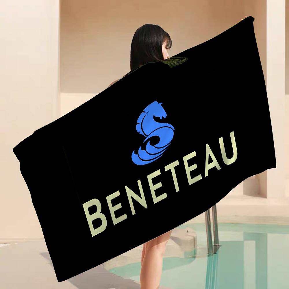 B-BENETEAU Logo Beach Towel Colorful Bath Towels For Girl Microfiber Quick Dry Custom Sand Free Beach Yoga Spa Gym Pool