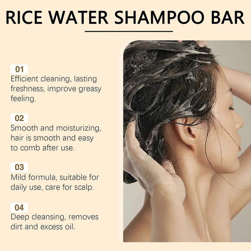 Hoegoa Hair Shampoo Soap Deep Cleansing Scalp Moisturizing Hair Plump Soft Hair Shampoo Soap